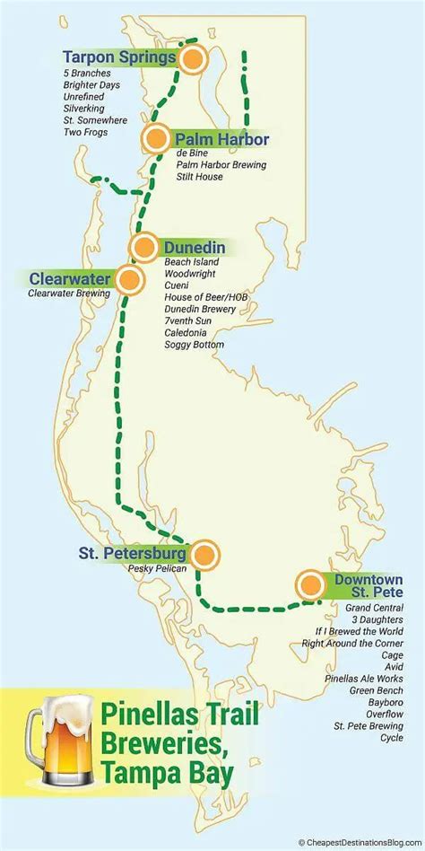 Pinellas Bike Trail Florida Map - Dolley Hollyanne