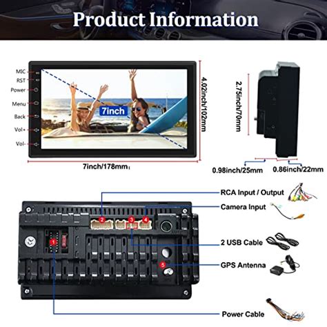 Oiliehu Autoradio Android Din Dab Pouces Pour Sans Fil Carplay