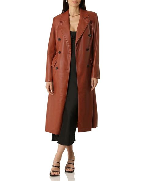 Avec Les Filles Belted Faux Leather Coat Zappos