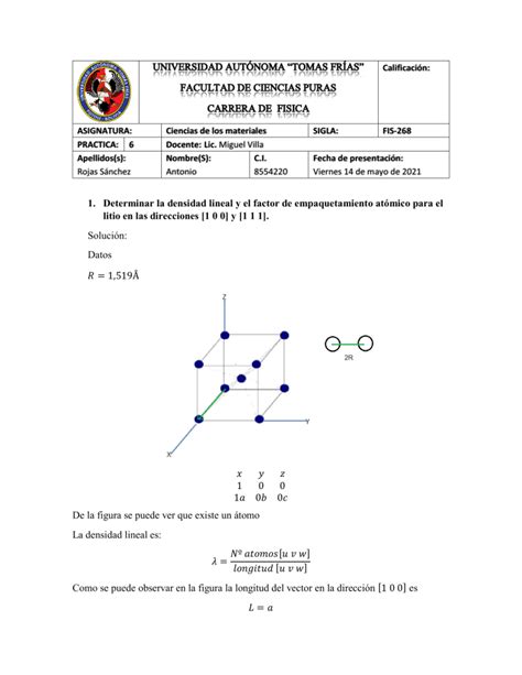 Densidad Lineal Y Planar