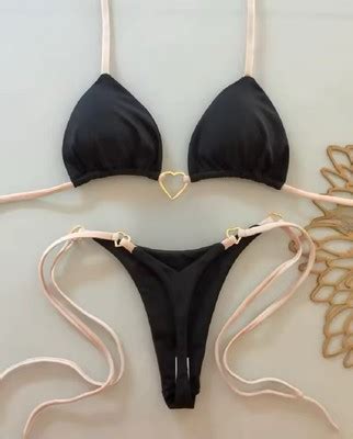 Swimsuits For Women 2 Pieces Sexy Halter Bikini Set Triangle Thong Brazilian EBay
