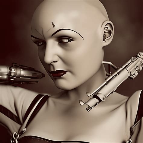 Dieselpunk Cyborg Pinup · Creative Fabrica