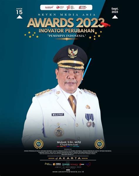 Pj Bupati Batola Dianugerahi Award Best Future Leader Of Indonesia