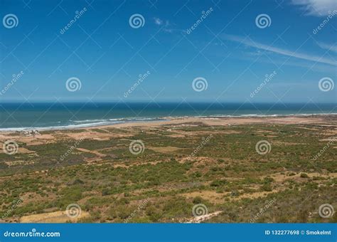 Panoramic View To Waves on Atlantic Ocean Coastline in Morocco Stock ...