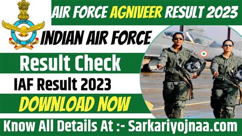 Iaf Agniveer Vayu Result 2023 Out Now Check Your Result And Cut Off