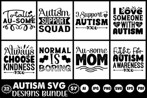 Autism Svg Designs Bundle Buy T Shirt Designs