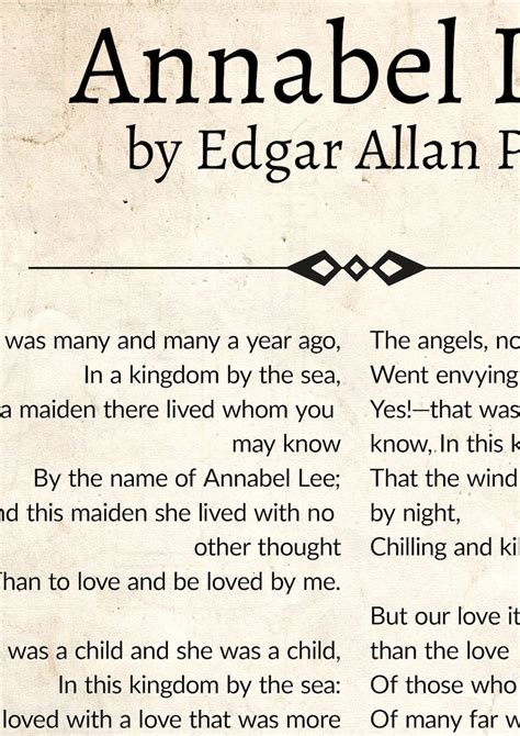 Annabel Lee Poem Pdf