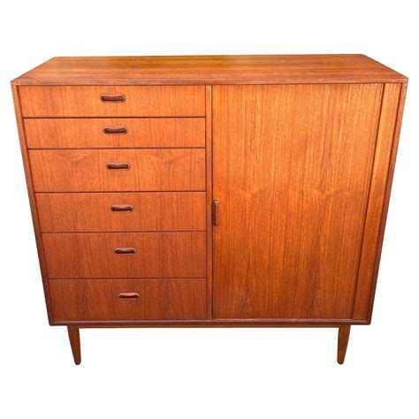 Danish Mid Century Modern Tall Boy Dresser At Stdibs Mid Century