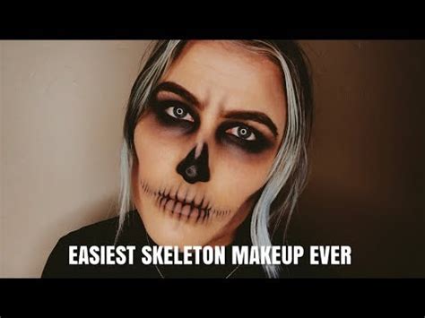 EASY SKELETON MAKEUP TUTORIAL Halloweek Day 7 YouTube