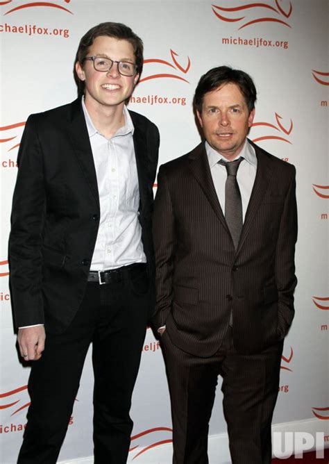 Photo Michael J Fox And Son Sam Arrive For A Funny Thing Happened On