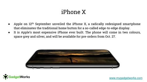 PPT The Best Features Of The New IPhone X MyGadgetWorks PowerPoint