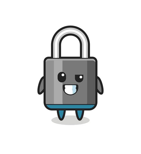 Cute Padlock Mascot With An Optimistic Face 3400641 Vector Art At Vecteezy