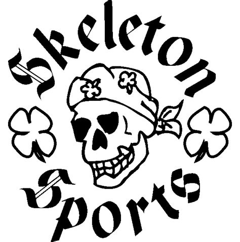 Front Of Skeleton Sports Logo Only Green Bandana Skeleton Sport