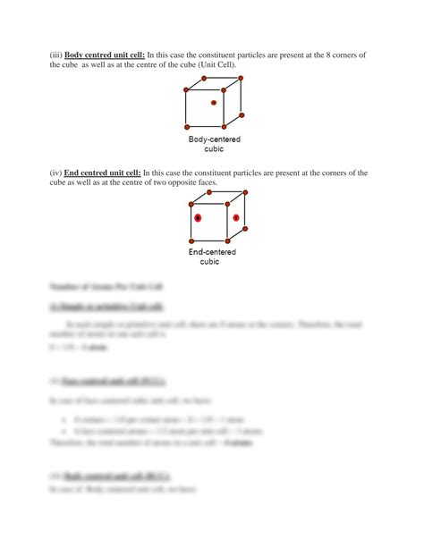 SOLUTION: Types of unit cell - Studypool