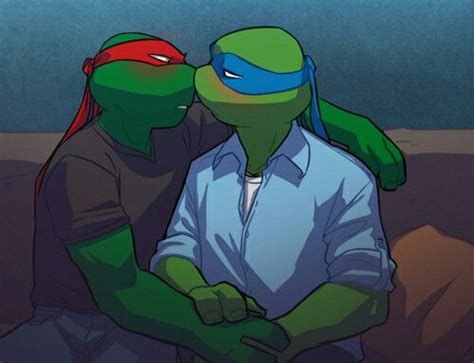 Two Teenaged Ninja Turtles Sitting Next To Each Other