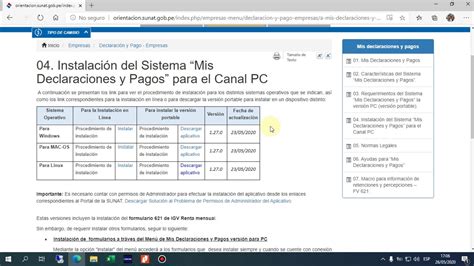 Como Instalar Mis Declaraciones Y Pagos Sunat Youtube