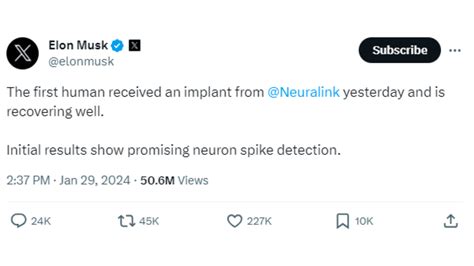 Elon Musk Reveals First Human Has Received Neuralink Brain Implant And