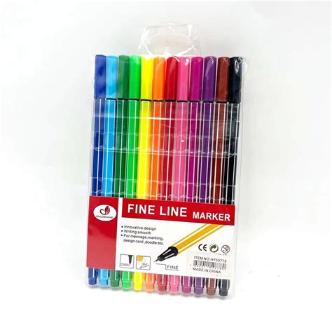 Kit Cores Canetas Fine Line Coloridas Ponta Fina Mm Fineliner