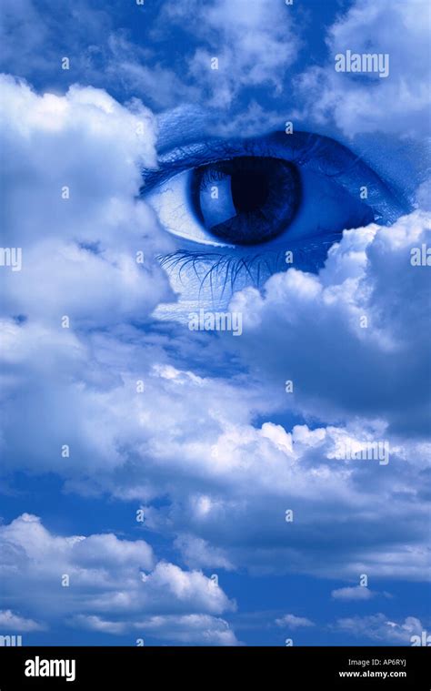 Eye In The Sky Digital Composite Stock Photo Alamy