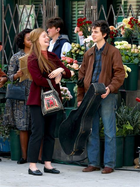 First Look At Elle Fanning In Timothée Chalamets New Movie