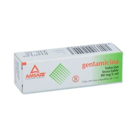 GENTAMICINA INY 80 MG CAJA C 1 C 2 ML