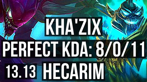 KHA Vs HECA JNG 8 0 11 1 8M Mastery Legendary 300 Games EUW