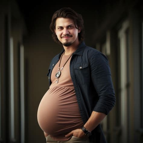 Premium Photo Pregnant Man Expectant Father Celebrating Diversity In