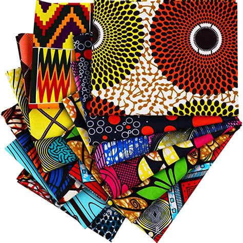 12 Pieces African Fabric Fat Quarters African Ankara Wax