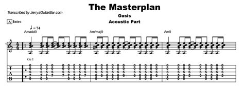 Oasis - The Masterplan | Guitar Lesson, Tab & Chords | Jerry's Guitar Bar