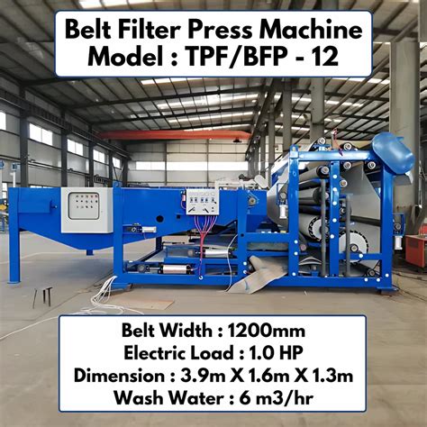 Sludge Dewatering Belt Filter Press Filtration Capacity L Hr