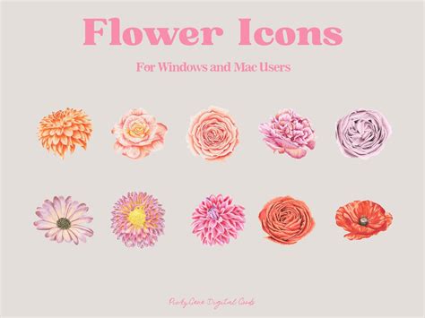 Flower ICON Desktop Icons, Folder Icons, Mac Icon, Windows Icon ...