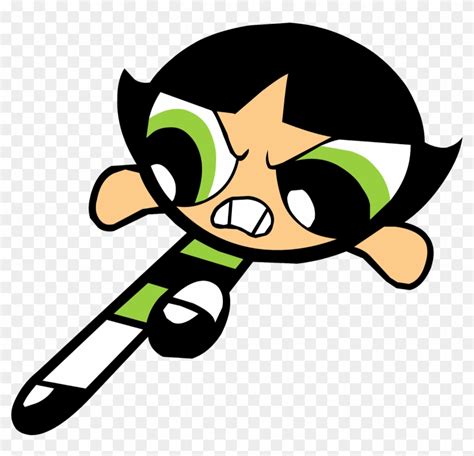 Powerpuff Girls Blossom Cartoon Powerpuff Girls Buttercup Fighting