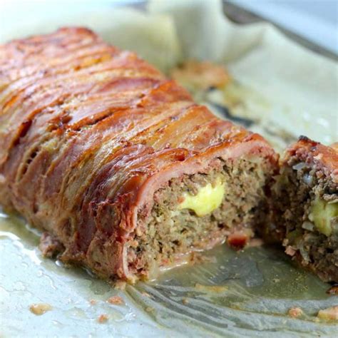 Keto Meatloaf Bacon Wrapped And Cheese Stuffed Aussie Keto Queen