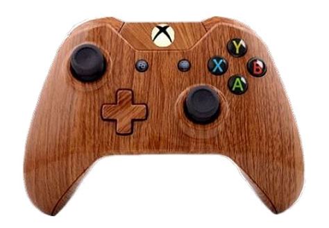 WOODGRAIN HYDRO DIPPED XBOX ONE QUAD PADDLE WIRELESS CONTROLLER WHITE