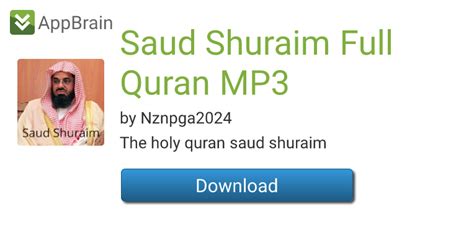 Saud Shuraim Full Quran MP3 for Android - Free App Download