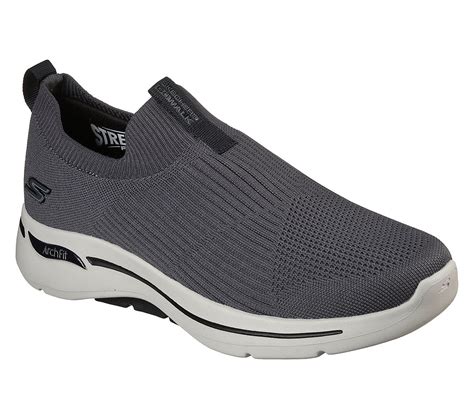 Skechers Charcoal Black Go Walk Arch Fit Iconic Mens Walking Shoes Style Id 216118 India