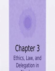 Chapter 3 Ethics Law And Delegation In Nursing Pptx Chapter 3