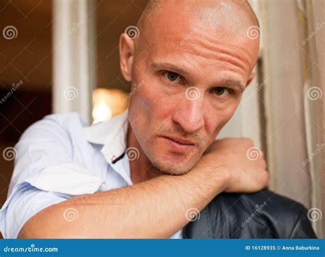 Young Bold Man Stock Image Image Of Adult Addict Male 16128935