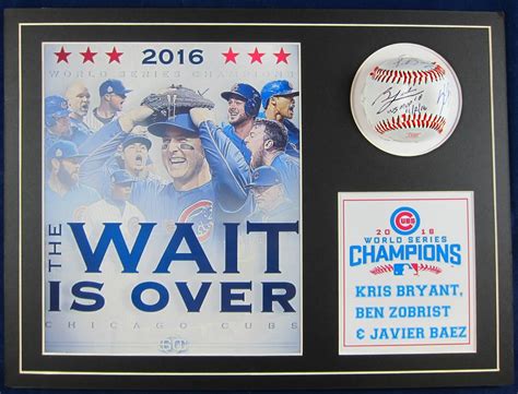 Chicago Cubs World Series Autographed Ball Display - Memorabilia Center