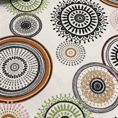 Mandala Fabric Circle Fabric By Yard Modern Geometric Etsy