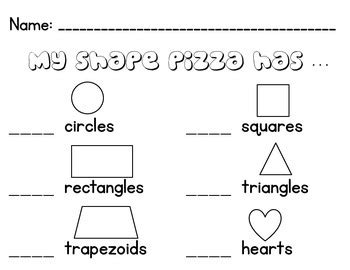 Shape Pizza Worksheet By Montessori TK TPT