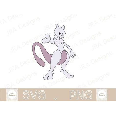 Mewtwo SVG & PNG Pokemon SVG - Cricut cut file - Inspire Uplift