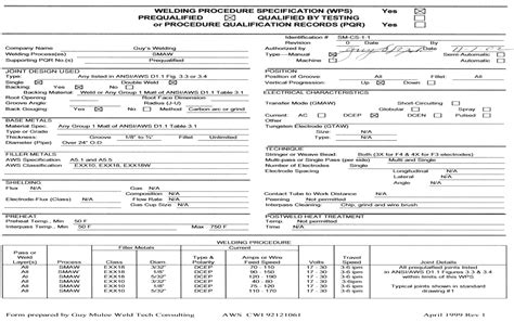 Welding Procedure Specification Requirement Wpqr And Types Of Wps