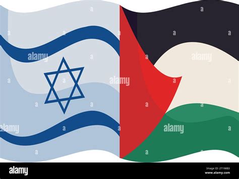 Banderas De Israel Y Palestina Unidas Imagen Vector De Stock Alamy