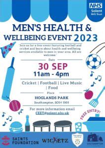 Men S Health Wellbeing Event 30th Sept At Hoglands Park