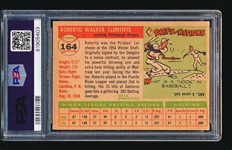 Topps Roberto Clemente Rookie Psa Ebay