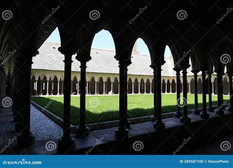 Inside of the Monastery (abbey) in Mont Saint-Michel, France Stock ...