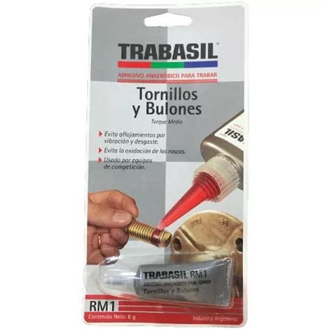 Adhesivo Pegamento Trabasil Rm Roscas Torque Medio X Grs Mercadolibre