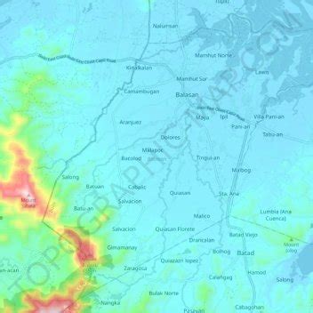 Balasan topographic map, elevation, terrain