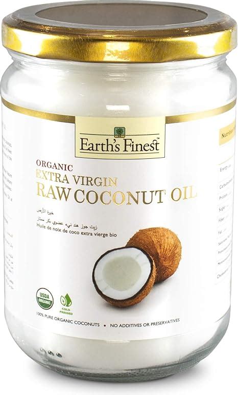 Earth S Finest Organic Extra Virgin Raw Coconut Oil Ml Cold